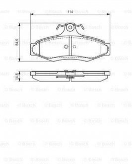 0986495068 BOSCH BOSCH DAEWOO Тормозные колодки задн.Nubira, Leganza