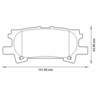 572621J Jurid JURID TOYOTA Тормозные колодки задн.Lexus RX300 03-