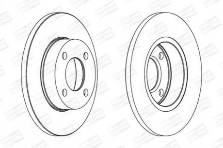 561238CH CHAMPION CHAMPION VW Диск тормозной передн.Audi 80,100 76-91