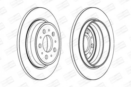 562174CH CHAMPION CHAMPION VOLVO Диск тормозной задн.S60/S80 V70/XC70