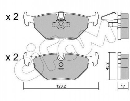 822-210-0 CIFAM CIFAM BMW Тормозные колодки задн. 5серия (E39) 97-