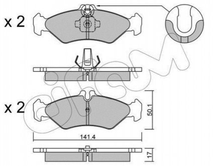 822-571-0 CIFAM CIFAM Тормозные колодки задн. DB Sprinter VW LT 96-