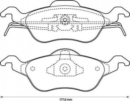 571967J Jurid JURID Колодки тормозные передні FOCUS 1.4-2.0 98-