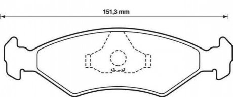 571914J Jurid JURID FORD Тормозные колодки дисковые Fiesta 95-00