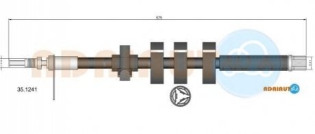 35.1241 ADRIAUTO ADRIAUTO PEUGEOT Шланг тормозной пер. лев. 406 97-