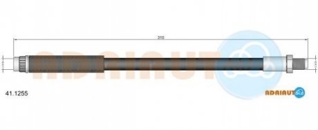 41.1255 ADRIAUTO ADRIAUTO RENAULT Шланг тормозн. передн.Safrane -00