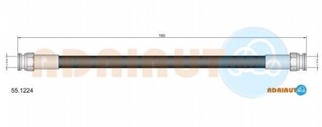 55.1224 ADRIAUTO ADRIAUTO VW Шланг тормозной задний Golf, Vento 91-