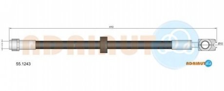 55.1243 ADRIAUTO ADRIAUTO VW Шланг тормозной передн. PoloSEAT Arosa