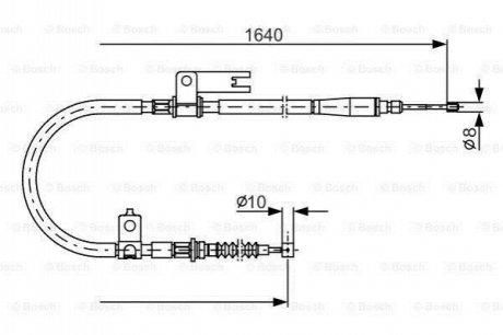 1987482154 BOSCH BOSCH MAZDA Трос ручного тормоза зад. лев. 323 -04