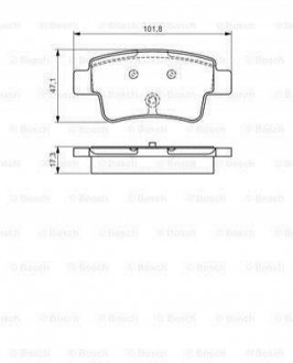 0986495111 BOSCH BOSCH FIAT Тормозные колодки задн.Grande Punto 05-