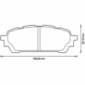 572529J Jurid JURID Тормозные колодки зад. Subaru Forester 02-07