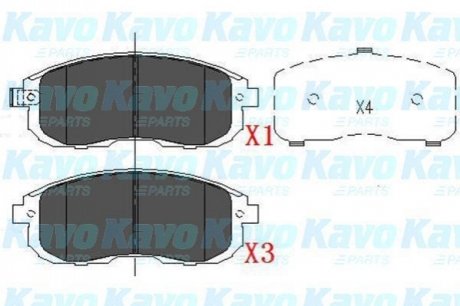 KBP-6557 KAVO KAVO PARTS SUZUKI Тормозные колодки передн.SX4 06-