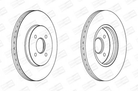 562206CH CHAMPION CHAMPION FORD Диск тормозной передн.Mondeo III 00-