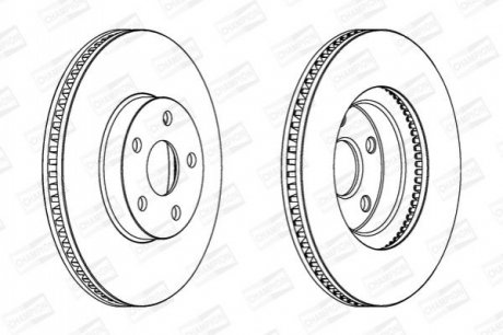 563051CH CHAMPION CHAMPION TOYOTA Диск тормозной передн.Celica 99-05