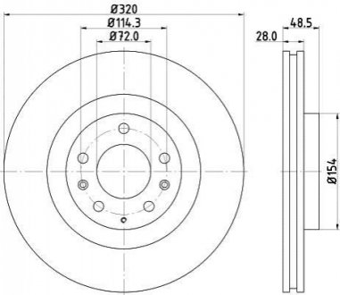 8DD 355 118-201 HELLA HELLA MAZDA Тормозной диск передн.Mazda CX-7/9 07-