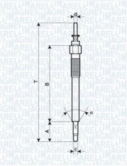 062900076304 MAGNETI MARELLI MAGNETI MARELLI OPEL Свеча накала 1.7DI,1.7DTI 00-