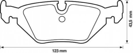 571527J Jurid JURID BMW Тормозные колодки задние 3 E36,Z3/4 90-