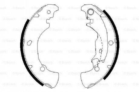 0986487560 BOSCH BOSCH FIAT Щеки тормозные BRAVA,BRAVO 1.4-1.9 96-