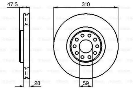 0986478669 BOSCH BOSCH FIAT Тормозной диск передний Alfa Romeo 166