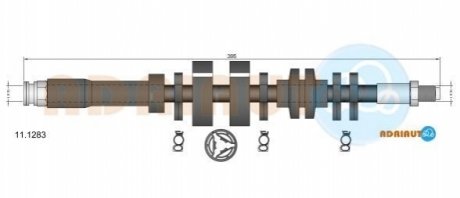 11.1283 ADRIAUTO ADRIAUTO FIAT Шланг тормозной пер. лів.Punto -99