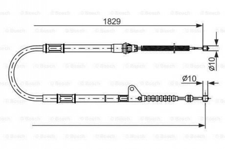 1987477545 BOSCH BOSCH TOYOTA Трос ручного тормоза лев.Avensis 98-