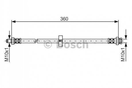 1987481002 BOSCH BOSCH PEUGEOT Торм.шланг задн. BOXER I, BOXER II