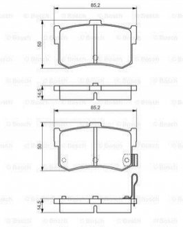 0986495121 BOSCH BOSCH HYUNDAI Тормозные колодки задні Sonata 91-