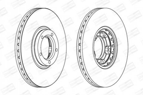 561625CH CHAMPION CHAMPION FORD Диск тормозной передний Transit 94-