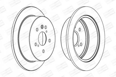 562825CH CHAMPION CHAMPION TOYOTA Диск тормозной задн. Lexus RX 03-