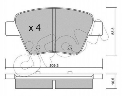 822-889-0 CIFAM CIFAM Тормозные колодки зад. VW Golf VI, Jetta IV