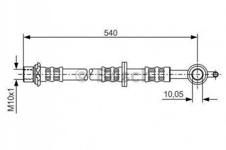 1987476838 BOSCH BOSCH TOYOTA Шланг тормозной пер. лев. Yaris -05