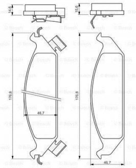 0986494313 BOSCH BOSCH томозные колодки пер. CHRYSLER STRATUS -01