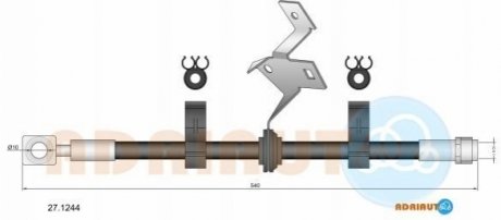 27.1244 ADRIAUTO ADRIAUTO DB Шланг тормозной пер. лев.ML W163 -05