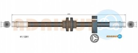 41.1261 ADRIAUTO ADRIAUTO RENAULT Шланг тормозной пер. Laguna 01-