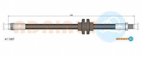 41.1267 ADRIAUTO ADRIAUTO RENAULT Шланг тормозной передн.Clio 05-
