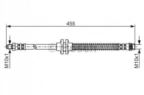 1987476126 BOSCH BOSCH Шланг тормозной пер. RENAULT Megane II -05