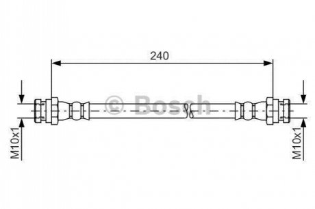 1987481553 BOSCH BOSCH KIA Шланг тормозной задн.Carens I,II,Shuma