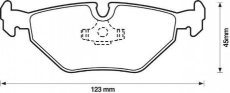 571960J Jurid JURID BMW Колодки тормозные задн.E46 318-328 98-