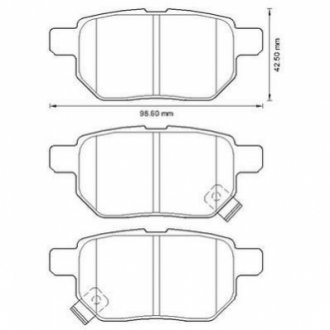 572632J Jurid JURID TOYOTA Торм.колодки задн.Auris,Corolla 07-