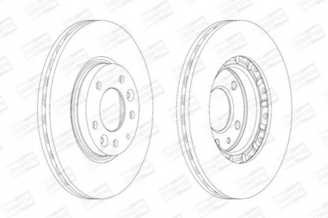 562633CH CHAMPION CHAMPION MAZDA Диск тормозной передн.Mazda 6 07-