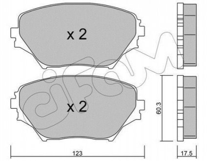 822-430-0 CIFAM CIFAM Тормозные колодки передні TOYOTA Rav4 00-