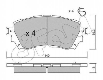 822-994-0 CIFAM CIFAM MAZDA Тормозные колодки передн.Mazda 6 12-