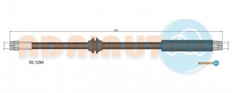 55.1294 ADRIAUTO ADRIAUTO VW Тормозной шланг задний CADDY III 10-