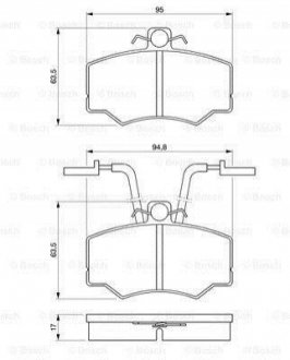 0986424184 BOSCH Гальмівні колодки дискові ALFA ROMEO 33 (907A)| 33 Sport Wagon (907B)