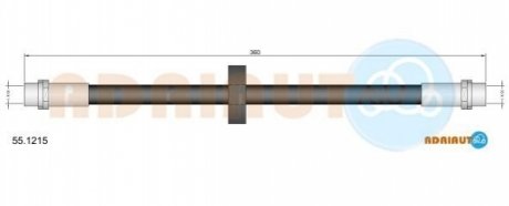 55.1215 ADRIAUTO ADRIAUTO VW Шланг тормозной передний Passat 88-