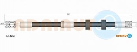 55.1253 ADRIAUTO ADRIAUTO SKODA Шланг тормозной передн.Fabia 00-