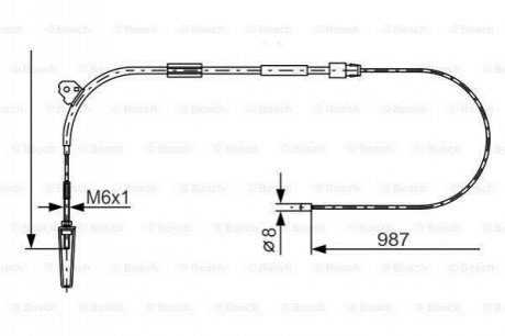 1987477960 BOSCH BOSCH DB Трос ручного тормоза пер. A-Class W168