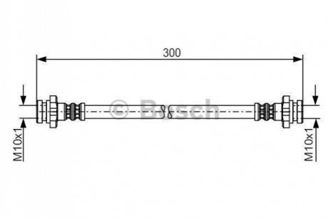 1987481195 BOSCH BOSCH Шланг тормозной задний Nissan Micra 11-15