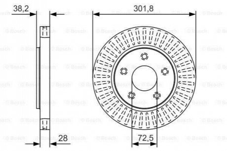 0986479B17 BOSCH BOSCH Тормозной диск пер. CHRYSLER VOYAGER 00-