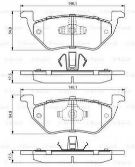 0986494683 BOSCH BOSCH FORD Тормозные колодки задн. Maverick 01-